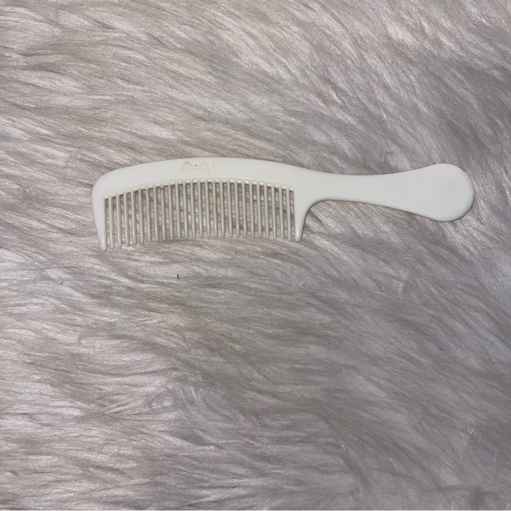 Vintage Goody Wide Tooth Comb Light Blue Curved Rounded Handle 6.25" Made in USA